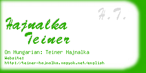 hajnalka teiner business card